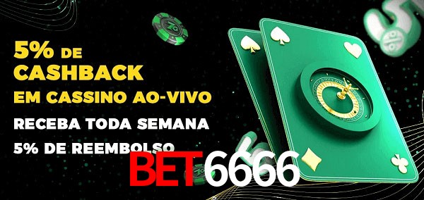 Promoções do cassino ao Vivo bet6666